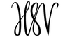 Black cursive initials 'HNV' on a white background
