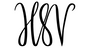 Black cursive initials 'HNV' on a white background
