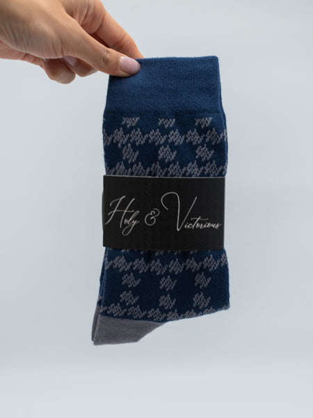 H&V Monogram Socks - Blue