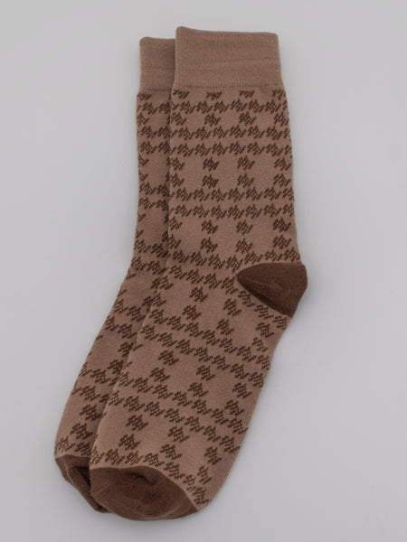 H&V Monogram Socks - Brown