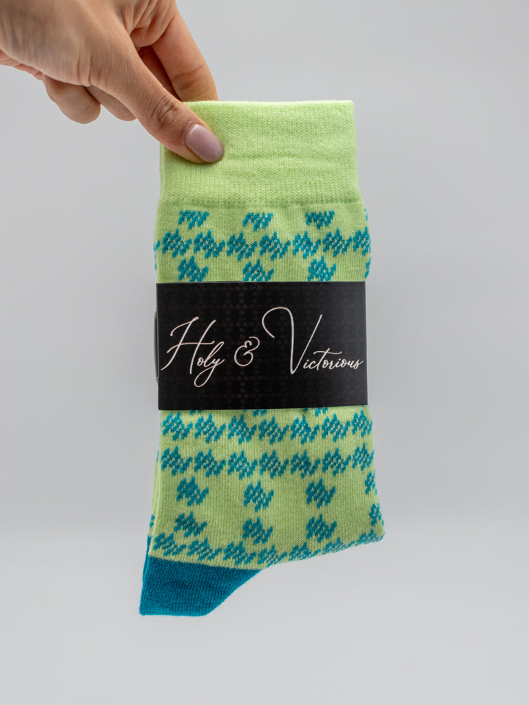 H&V Monogram Socks - Green