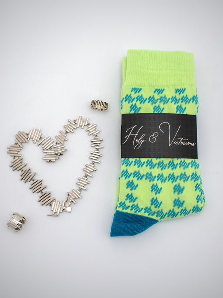 H&V Monogram Socks - Green