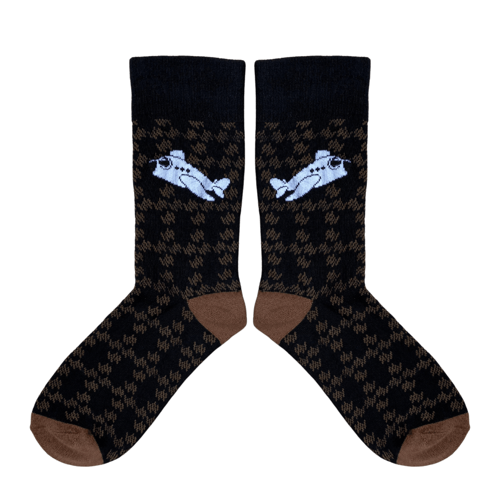 H&V Monogram Socks - Brown - Holy & Victorious