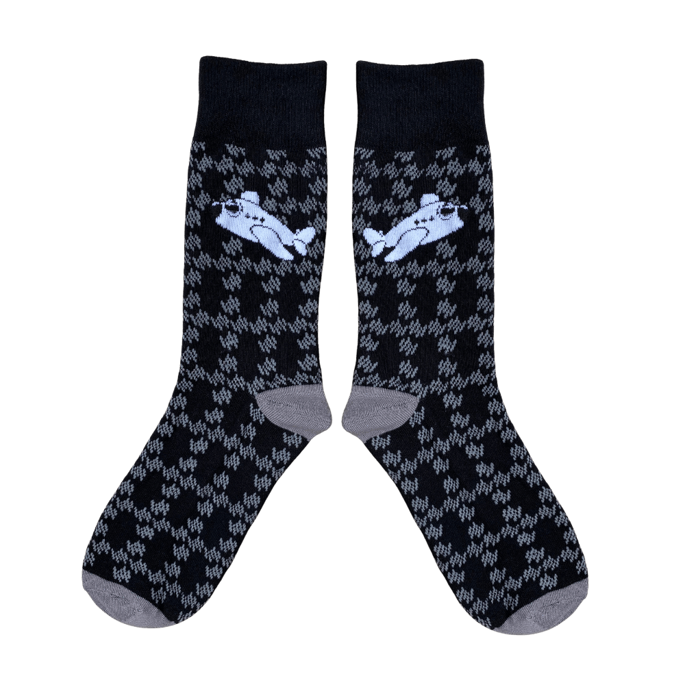 H&V Monogram Socks - Grey - Holy & Victorious