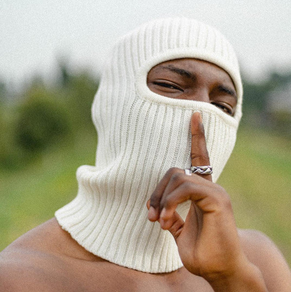 ★Wai Kei★ Hairy Ribbon Balaclava Ivory YKBD03AC07-1 The Sierra White Balaclava – Holy & Victorious
