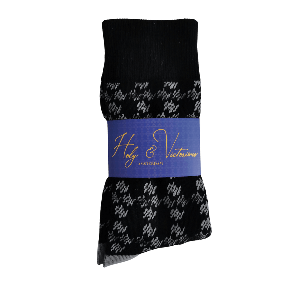 H&V Monogram Socks - Grey - Holy & Victorious
